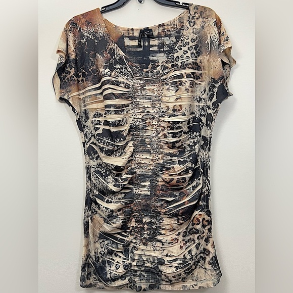 Animal Print Textured Shirt size Medium - Picture 1 of 2